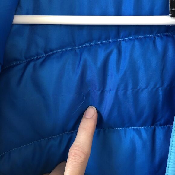 Marmot Jacket Womens Medium 650 Down Fill Puffer Coat Blue Full Zip Mock Neck - Picture 8 of 15